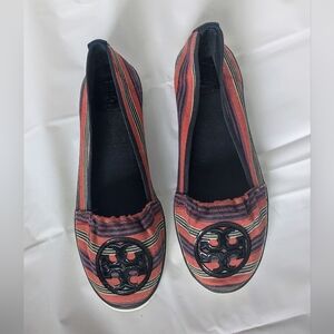 Tory Burch canvas logo slip-on flats 8